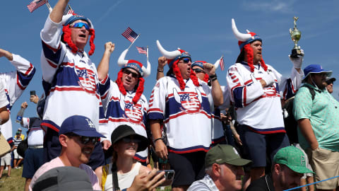 Fans of the U.S. Team show their support