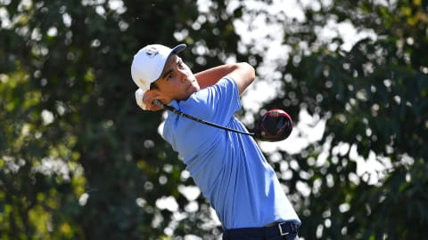 Lev Grinberg in action at the Junior Ryder Cup