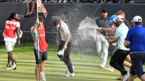 Rasmus Højgaard's champagne moment 
