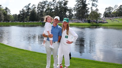 Rory McIlroy with his wife Erica Stoll and daughter Poppy