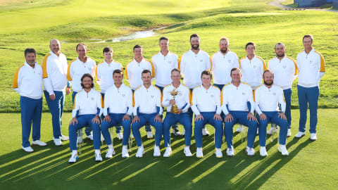 Team Europe are pictured as they look to continue their 30-year unbeaten record on home soil