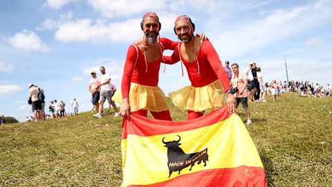 Fans of Team Spain show their support