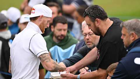 Ben Stokes takes time out for the fans