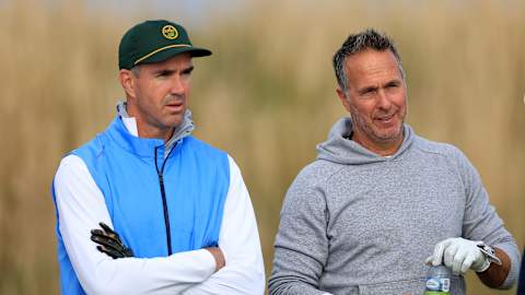 2005 Ashes winners Kevin Pietersen and Michael Vaughan were together again