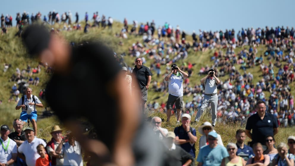 Crowds watch Rory McIlroy