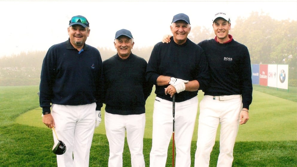 Henrik Stenson with friend Mike Gerbich