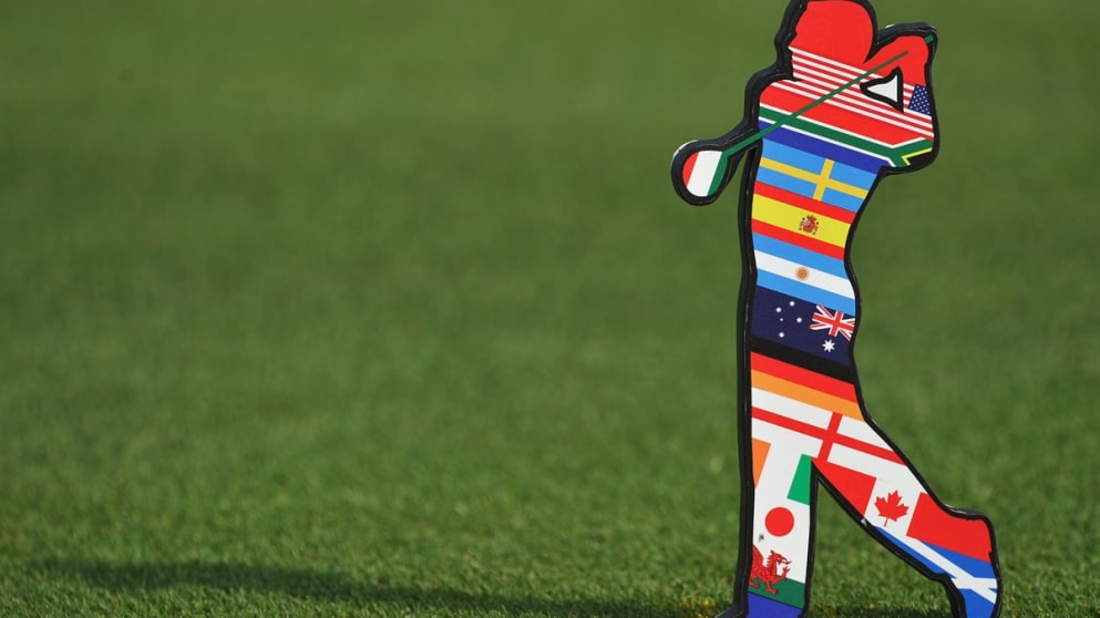 Tee markers at the Omega Mission Hills World Cup