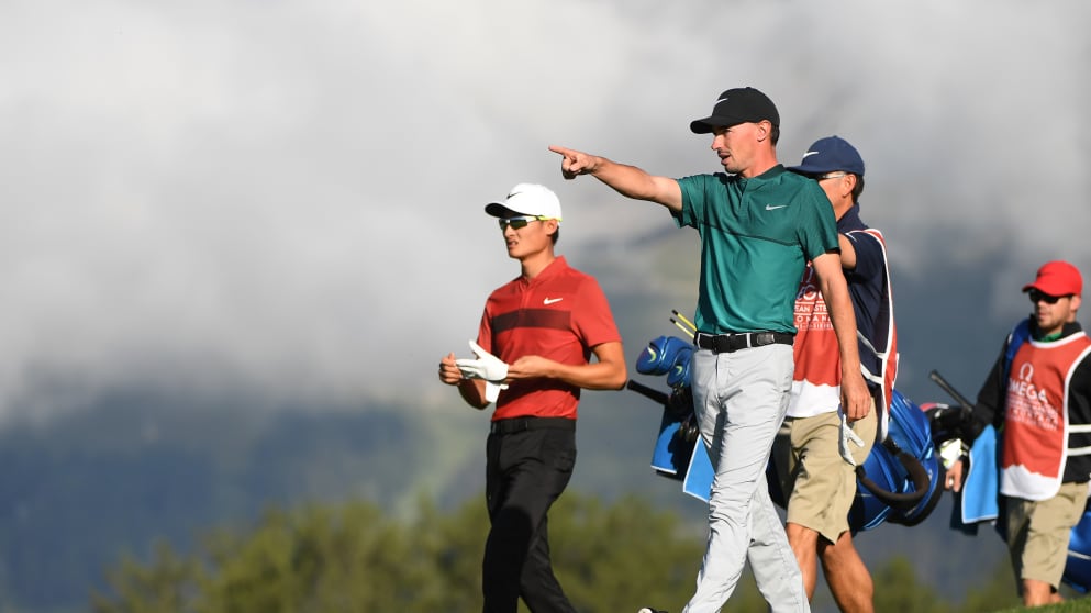 Paul Peterson during his first round in Switzerland
