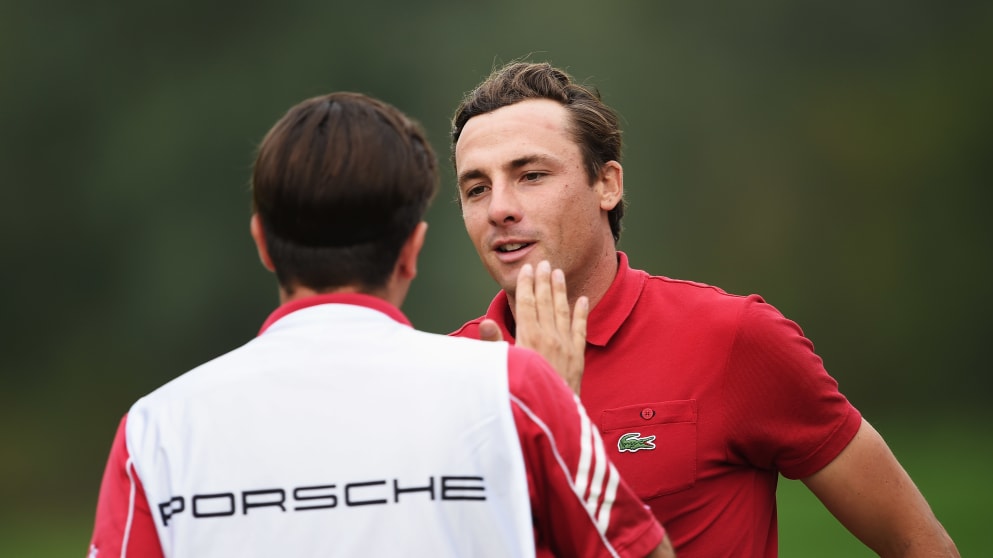 Plenty to smile about for Benjamin Hebert after his opening round 64 at the Porsche European Open