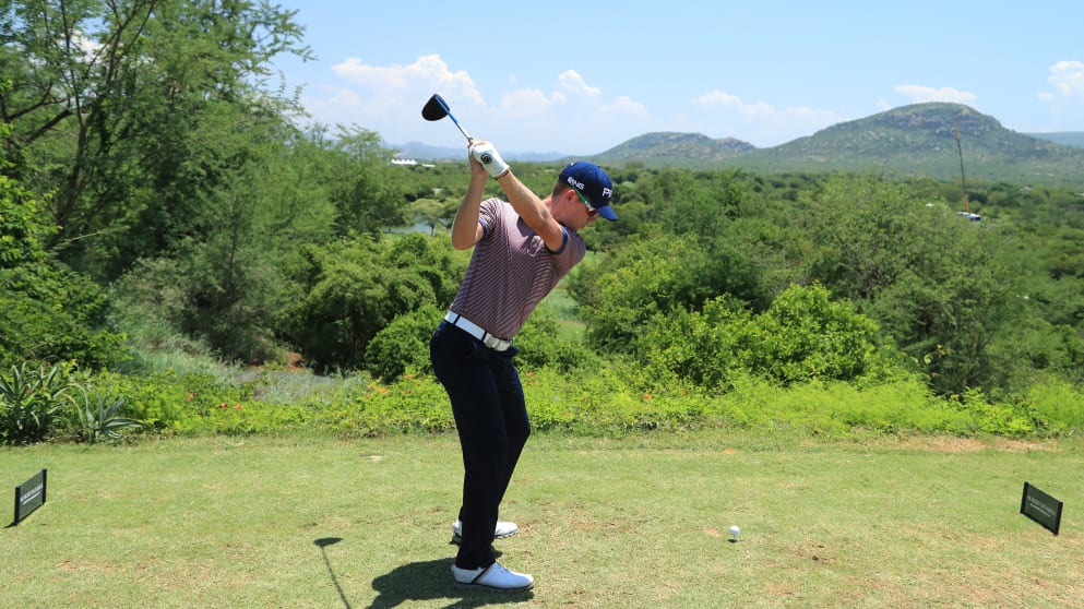 Brandon Stone - drives on the 15th hole during the final round of The Alfred Dunhill Championship at Leopard Creek Country Golf Club