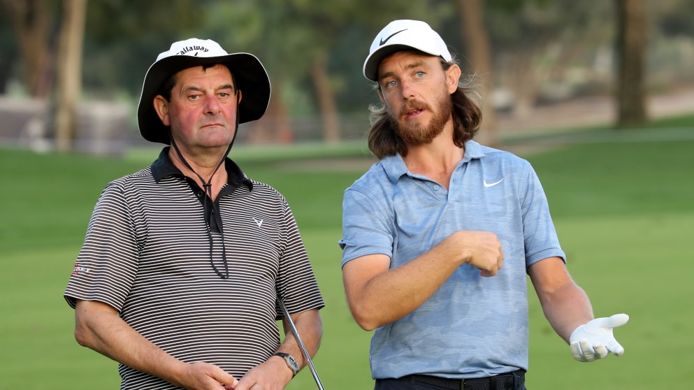 Tommy Fleetwood with his coach, Graham Walker
