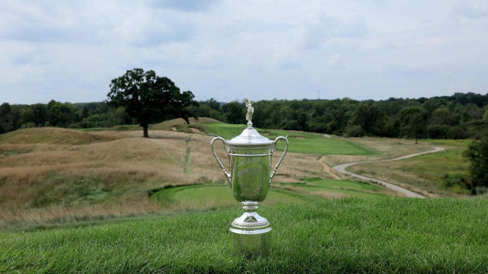 The US Open trophy