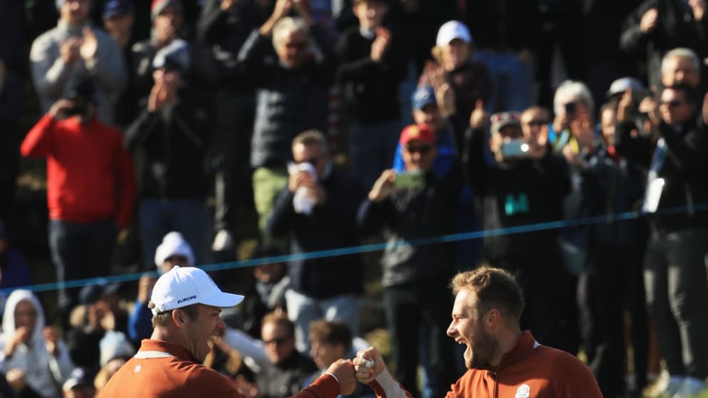 Tyrrell Hatton and Paul Casey