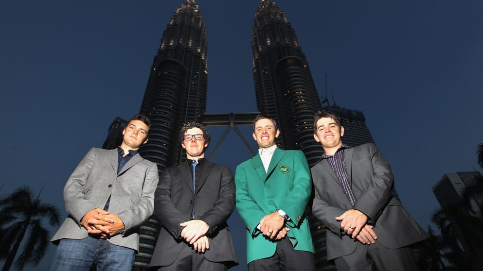  Martin Kaymer, Rory McIlroy, Charl Schwartzel and Louis Oosthuizen 