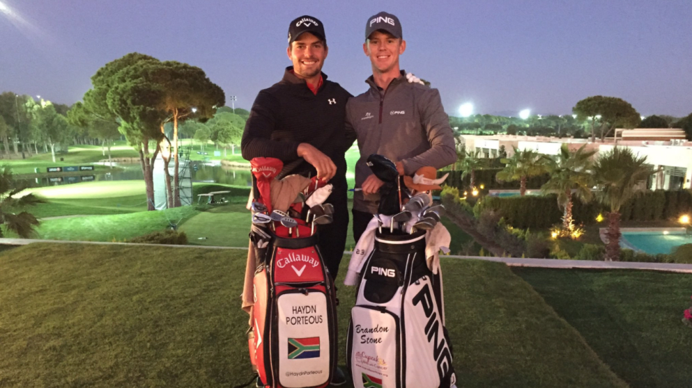 Night golf with Brandon Stone and Haydn Porteous