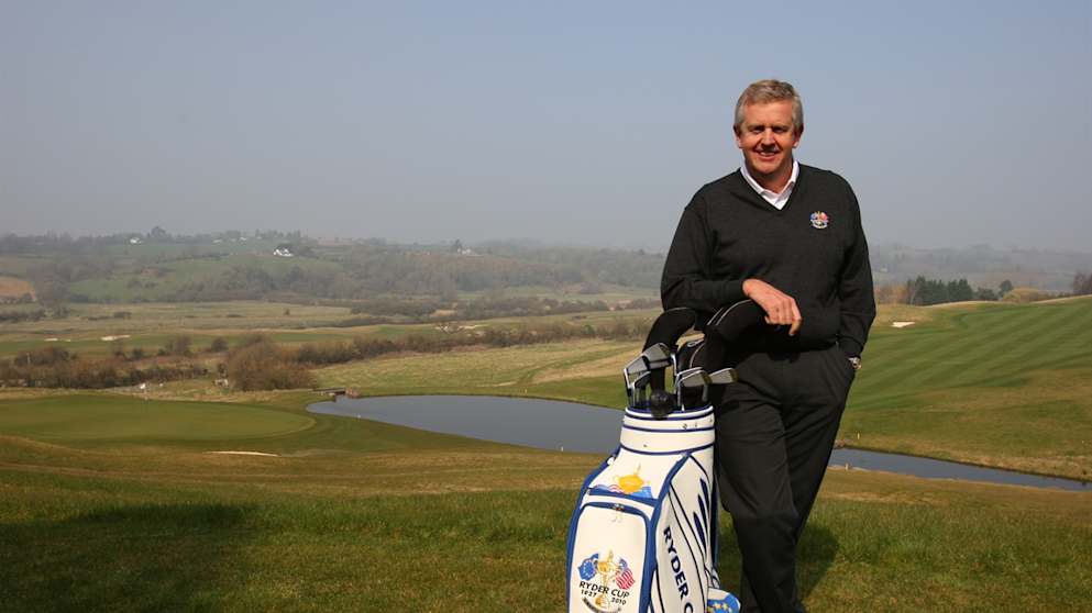 Colin Montgomerie, Celtic Manor Visit, March 2009