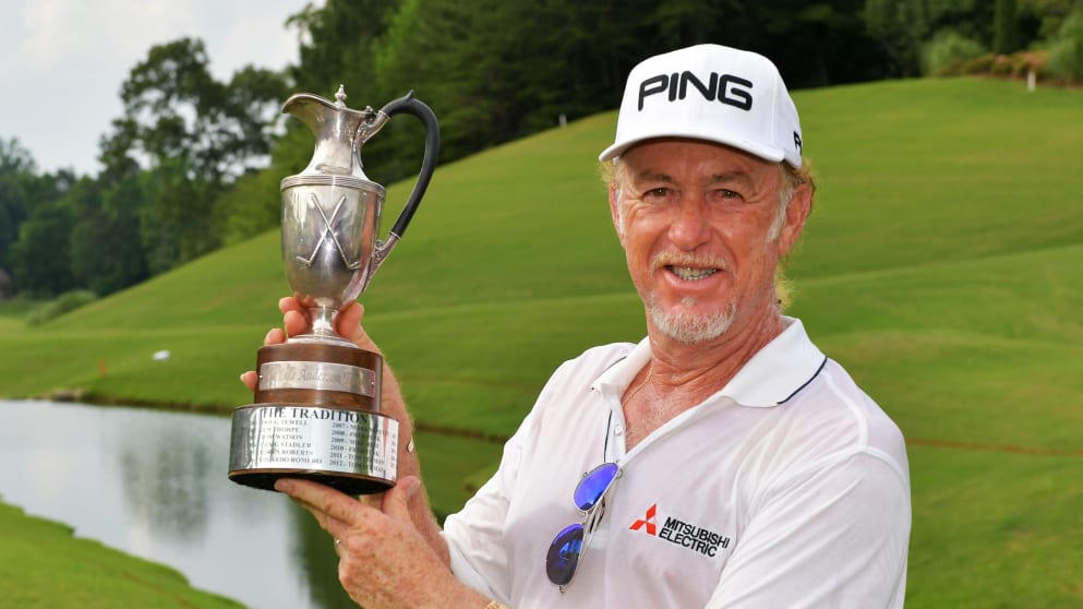 Miguel Ángel Jiménez after winning the Regions Tradition