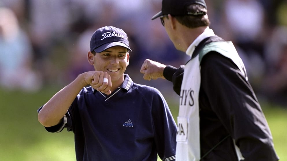 Sergio Garcia winning the 1999 Irish Open