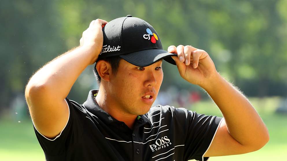 Byeong Hun An during his first round at Golf Club Milano