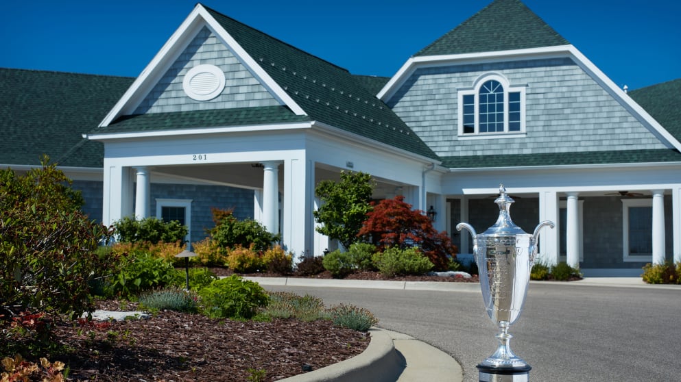 The Alfred S Bourne Trophy at Harbor Shores Golf Club (pic courtesy of PGA of America)