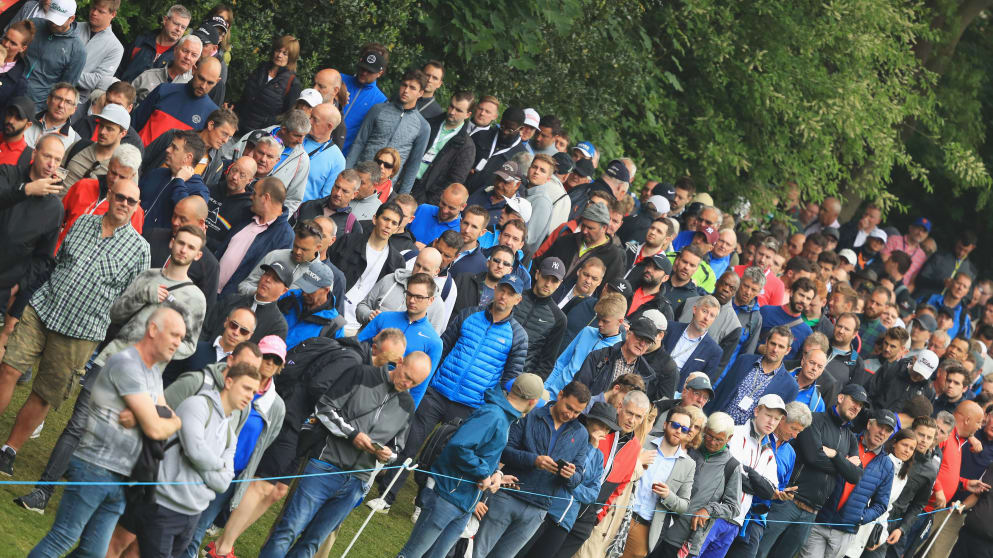 Fans enjoying day one of the BMW PGA Championship