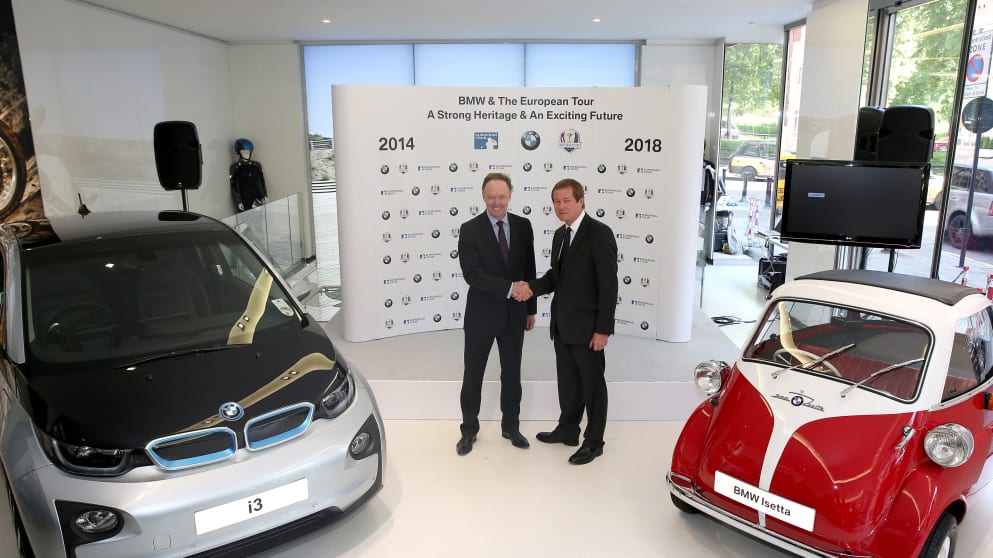 Dr Ian Robertson, Member of the Board of Management of BMW AGM, Sales and Marketing, and George OGrady, Chief Executive of The European Tour