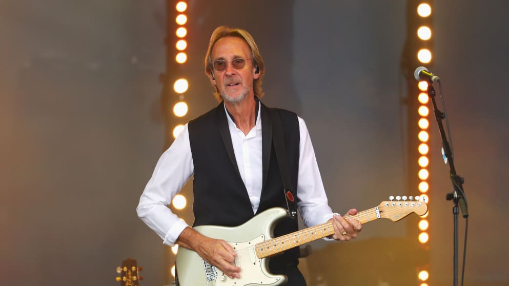Mike Rutherford of Mike and The Mechanics entertains the crowd at Wentworth