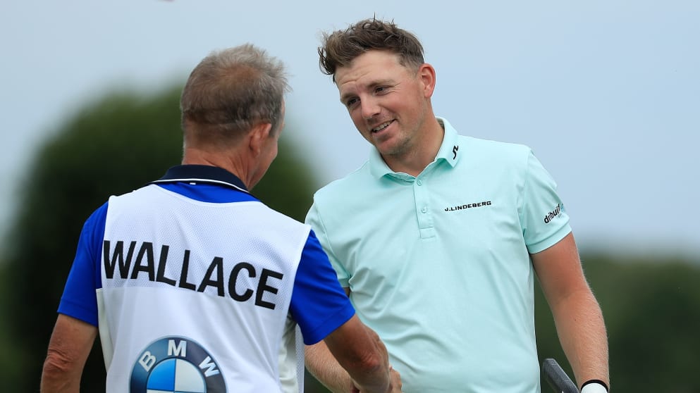Matt Wallace finishes his winning round in Germany