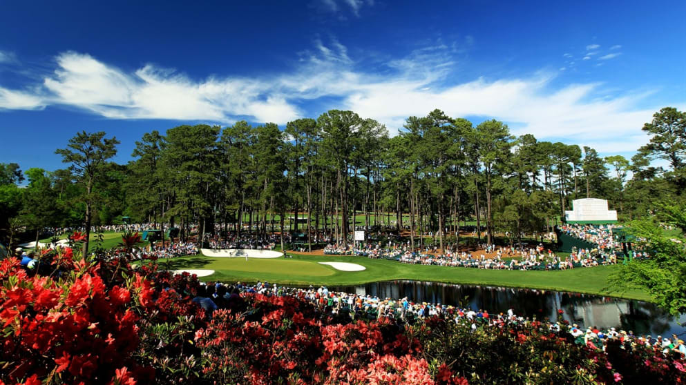 The stunning view down to the 16th green, 