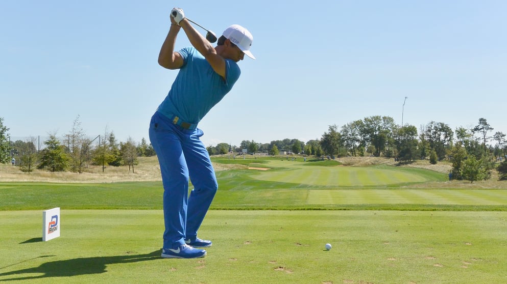 Thorbjørn Olesen - in action on day three of the D+D REAL Czech Masters