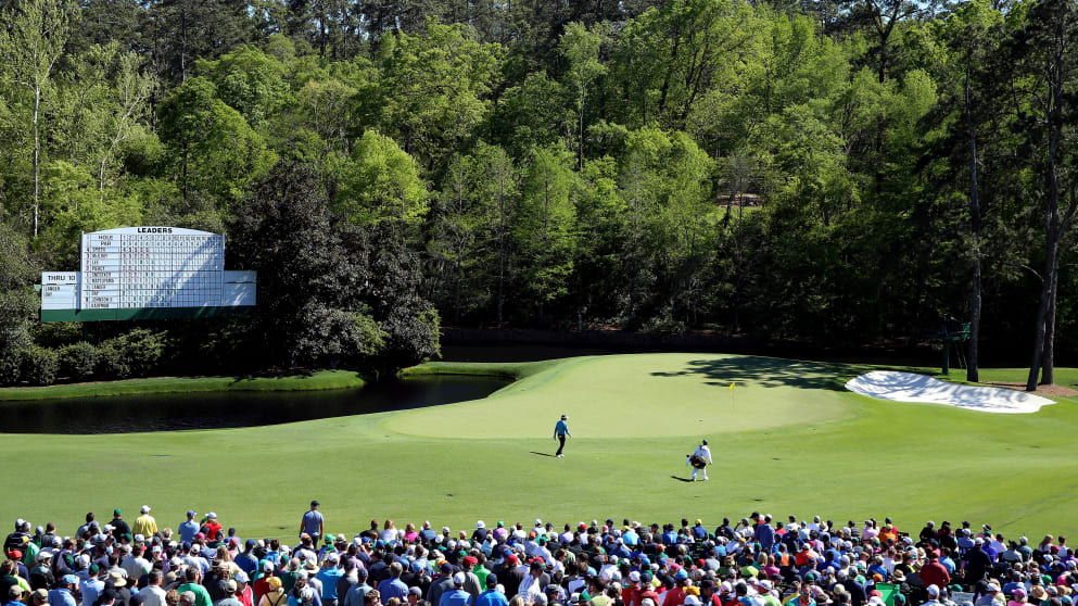 Bernhard Langer on the 11th hole at Augusta National Golf Club