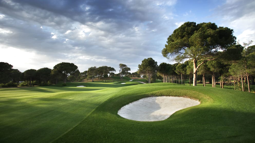 The stunning 15th on the Montgomerie Maxx Royal