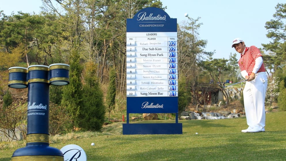 Louis Oosthuizen takes part in the Tuho Challenge