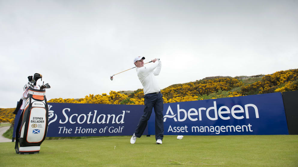 Stephen Gallacher at a Media Day for the Aberdeen Asset Management Scottish Open (Kenny Smith)