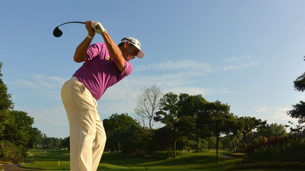 Lee Westwood during the Maybank Malaysian Open Pro-Am