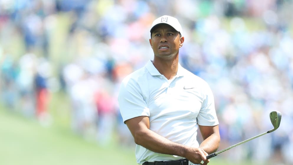 Tiger Woods on Day 2 in Augusta 