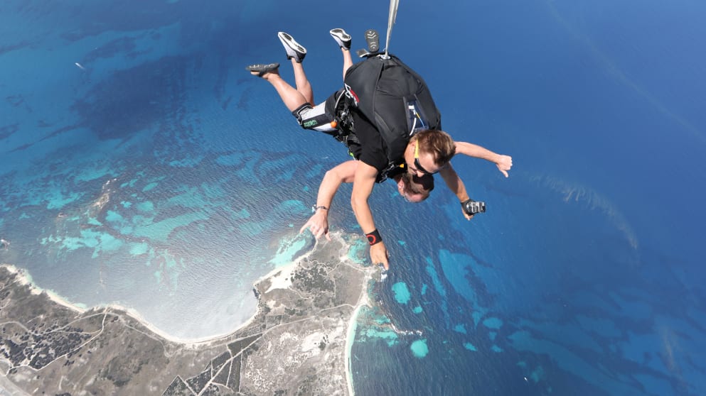 Danny Willett's skydive over Rottnest Island