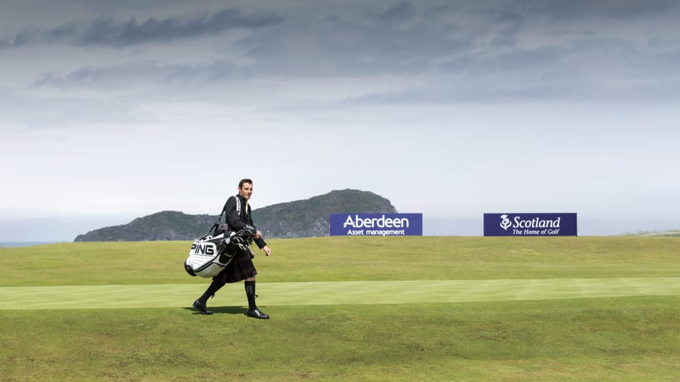 Keir McNicholl, the assistant pro at Gullane, who shot a 68 and then rushed off to a wedding