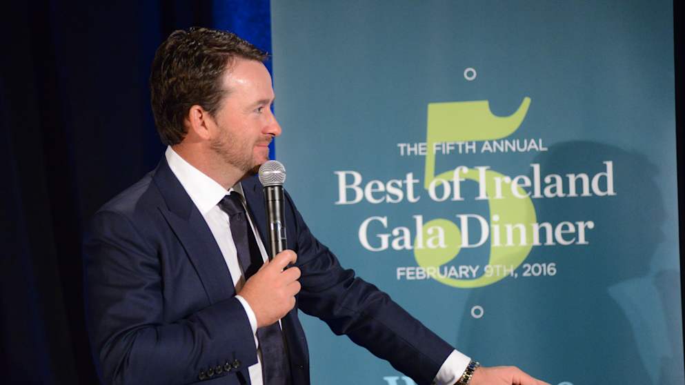 Graeme McDowell at the Best of Ireland dinner