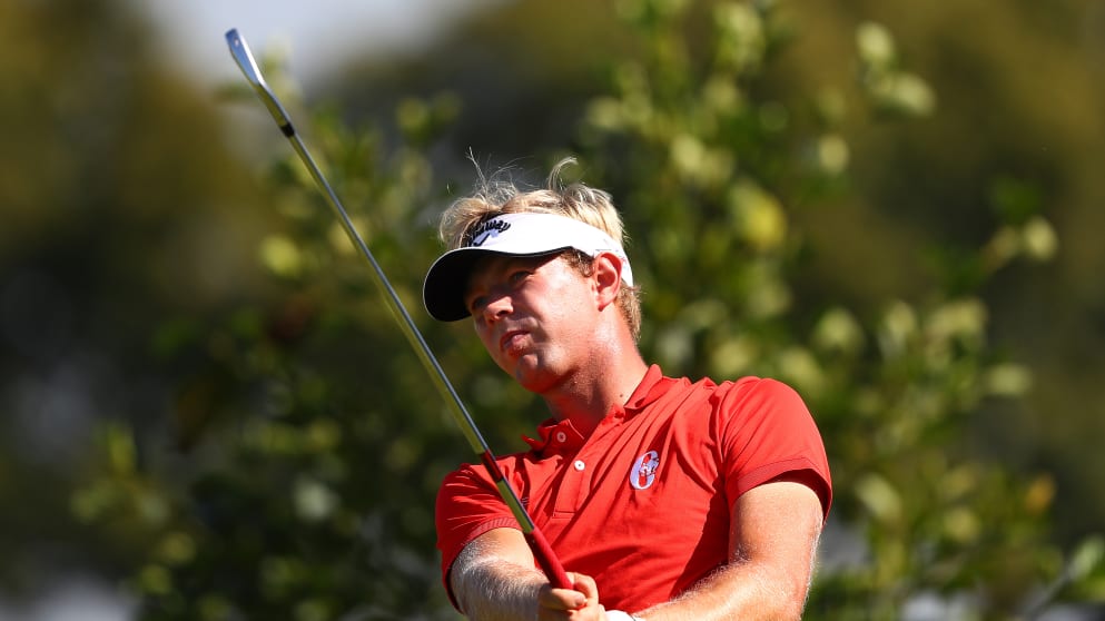 Ben Evans in action during the first round of the 2016 KLM Open