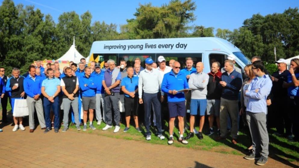 Woodlands School is presented with a Sunshine Coach at Woburn (Phil Inglis)