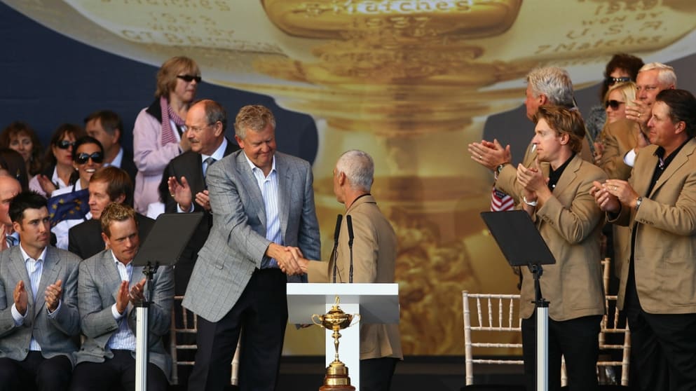 Colin Montgomerie and Corey Pavin 