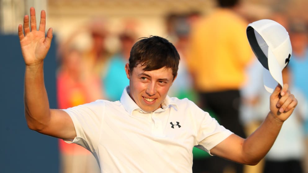 Matt Fitzpatrick celebrates victory