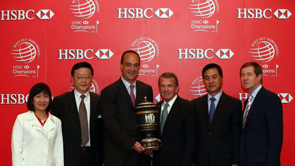 (L to R) Helen Wong, Li Yuyi, Giles Morgan, Tim Finchem, Zhang Xiaoning and George O'Grady