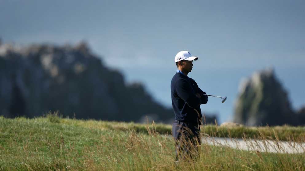 Tiger Woods looks ahead to the US Open