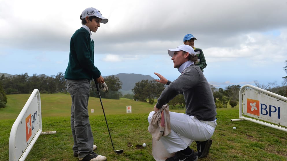 A golf clinic for young fans of the game during Day Three of Madeira Islands Open - Portugal - BPI