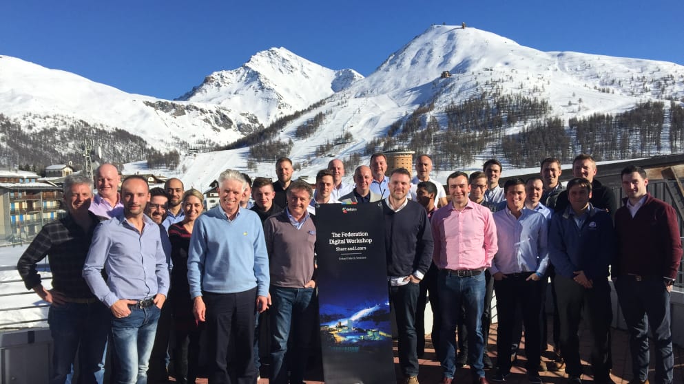 Delegates from The European Tour, IAAF, Premier League, RFU and deltatre at the Digital Workshop 2015