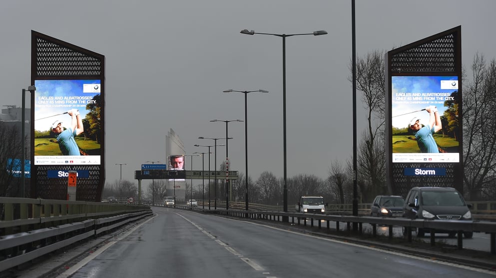 Justin Rose features in the Clear Channel campaign promoting this year's BMW PGA Champoinship