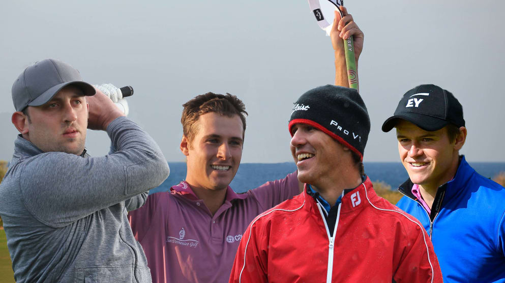 The 2013 story so far, featuring (l-r) François Calmels, Andrea Pavan, Brooks Koepka and Daan Huizing