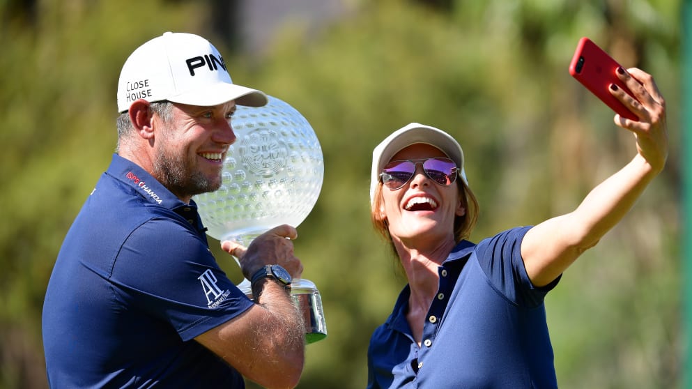 Lee Westwood and his girlfriend, Helen